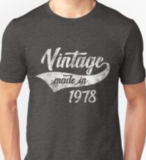 Vintage Made in 1978 40th Birthday Gift Slim Fit T-Shirt
