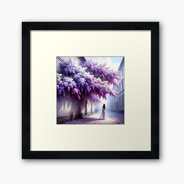 Item preview, Lilac Wispers – Dreamy Floral Street Scene designed and sold by Okmanoo.