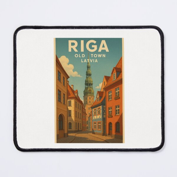 Item preview, Riga Old Town Latvia with St. Peter’s Church Spire designed and sold by Places On Earth.