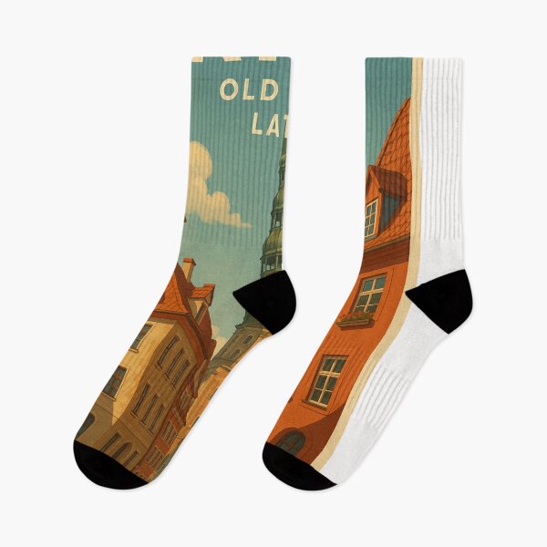 Item preview, Riga Old Town Latvia with St. Peter’s Church Spire designed and sold by Places On Earth.
