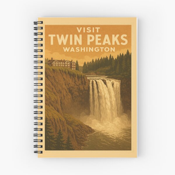 Item preview, Visit Twin Peaks - Vintage-style Tourism Poster designed and sold by curseofkazar.