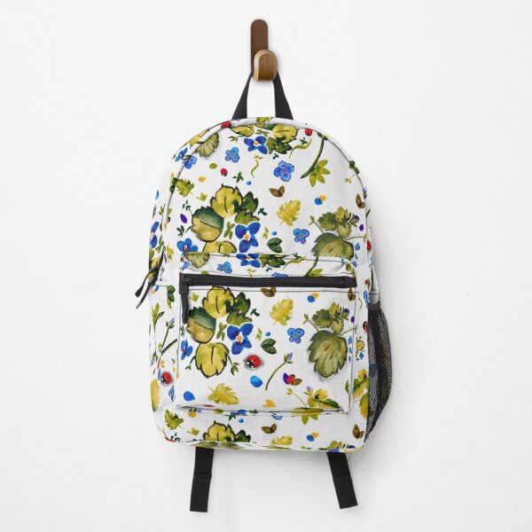 Item preview, 081 Ladybug visits speedwell in yellow, blue and charcoal designed and sold by monika-holle.