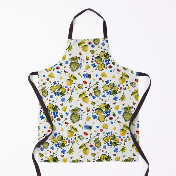 Item preview, 081 Ladybug visits speedwell in yellow, blue and charcoal designed and sold by monika-holle.