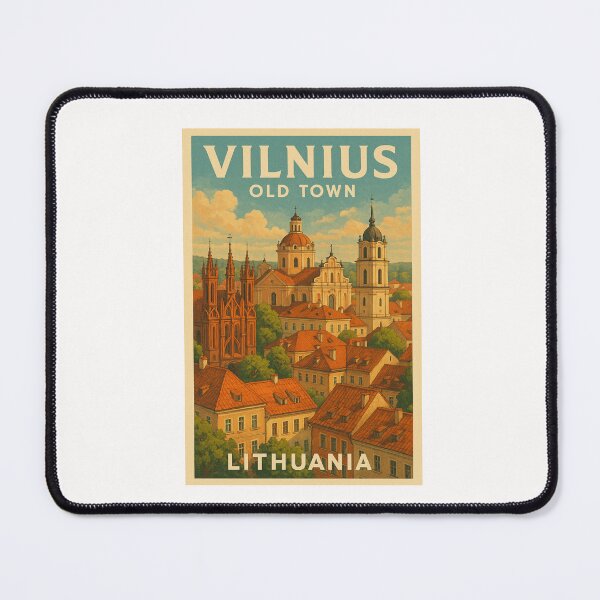 Item preview, Vilnius Lithuania Old Town Rooftop View designed and sold by Places On Earth.