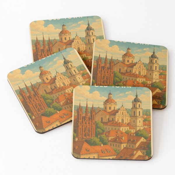 Item preview, St. Anne’s Church and Vilnius Old Town Street Scene designed and sold by Places On Earth.