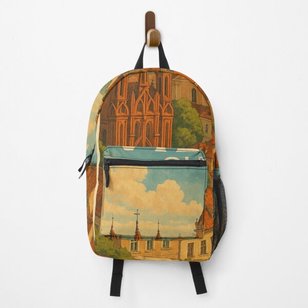 Item preview, St. Anne’s Church and Vilnius Old Town Street Scene designed and sold by Places On Earth.