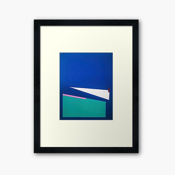 Item preview, Geometric Abstract – Blue, Green and Pink Composition designed and sold by Artbyvo.