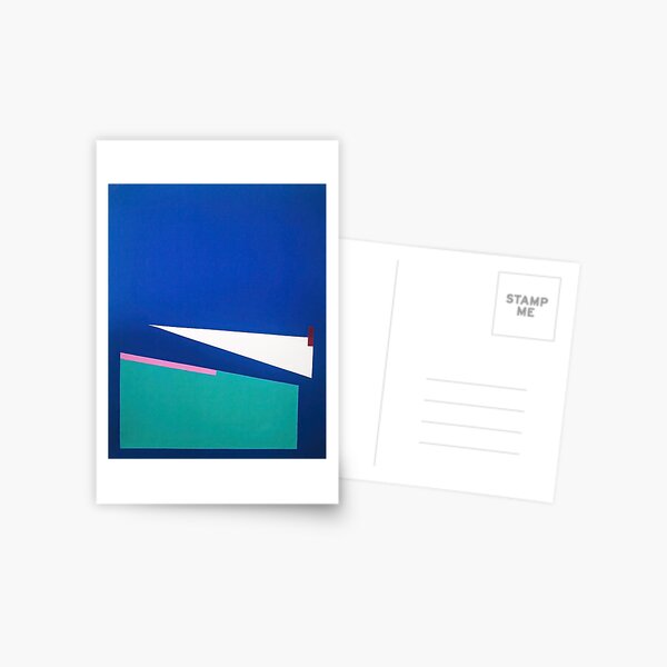 Item preview, Geometric Abstract – Blue, Green and Pink Composition designed and sold by Artbyvo.
