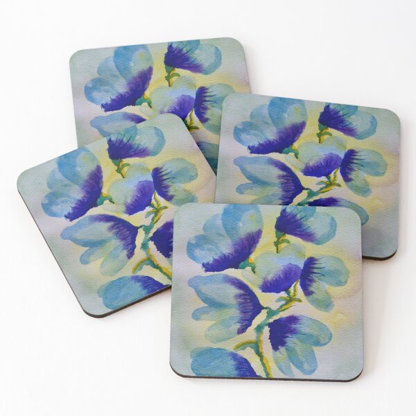 Item preview, Blue Floral Abstract designed and sold by Warren  Thompson.