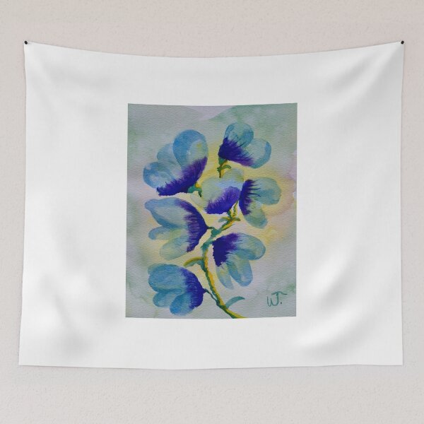 Item preview, Blue Floral Abstract designed and sold by Warren  Thompson.