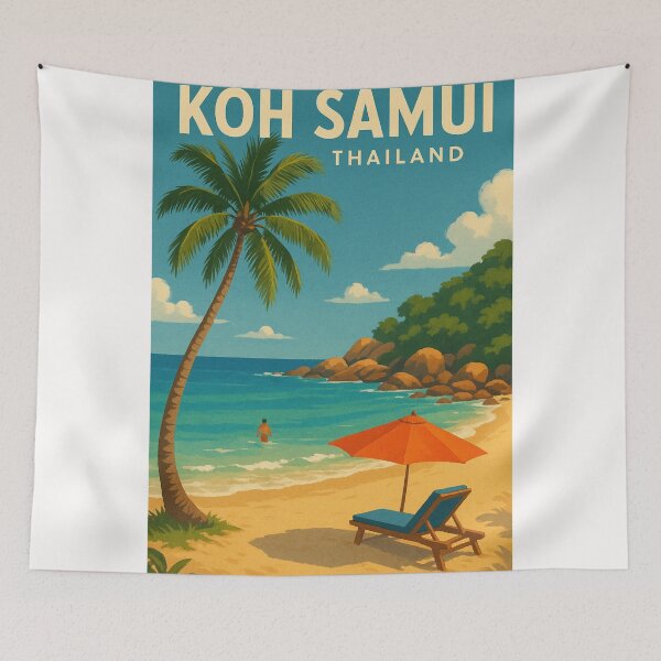 Item preview, Tropical Beach Scene in Koh Samui, Thailand designed and sold by Places On Earth.