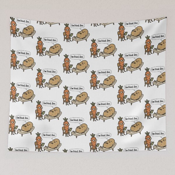 Item preview, Funny Burnout Cartoon - Overworked Therapy Humor Design designed and sold by BunBuntheDog-.