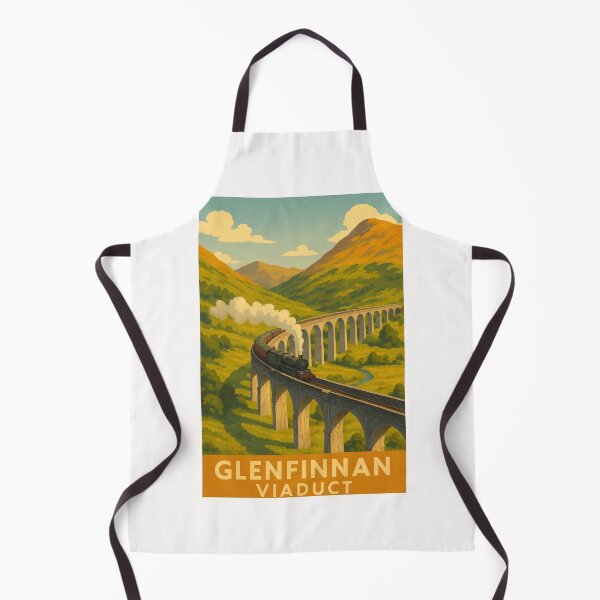 Item preview, Steam Train Crossing Glenfinnan Viaduct in Scotland designed and sold by Places On Earth.