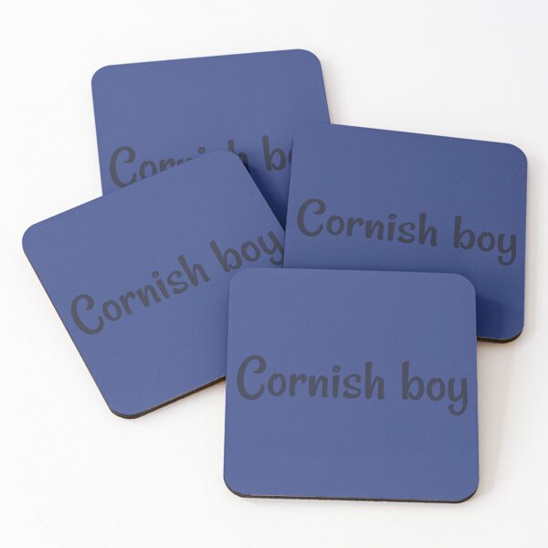 Item preview, Black Cornish boy  on blue  designed and sold by PiskieChicGifts.