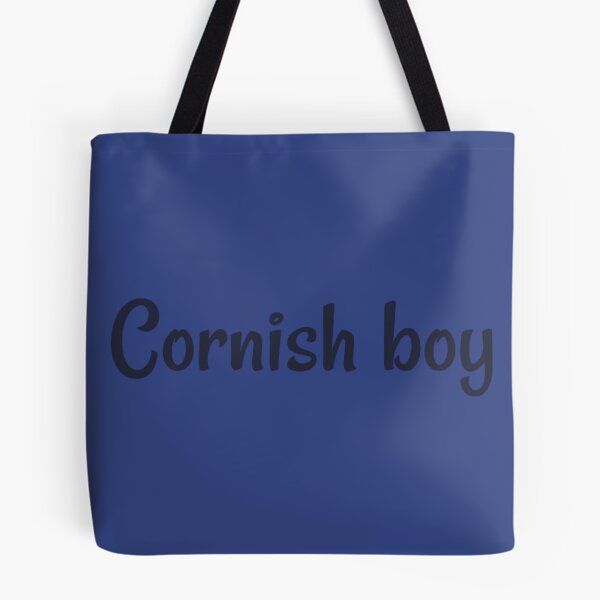 Item preview, Black Cornish boy  on blue  designed and sold by PiskieChicGifts.