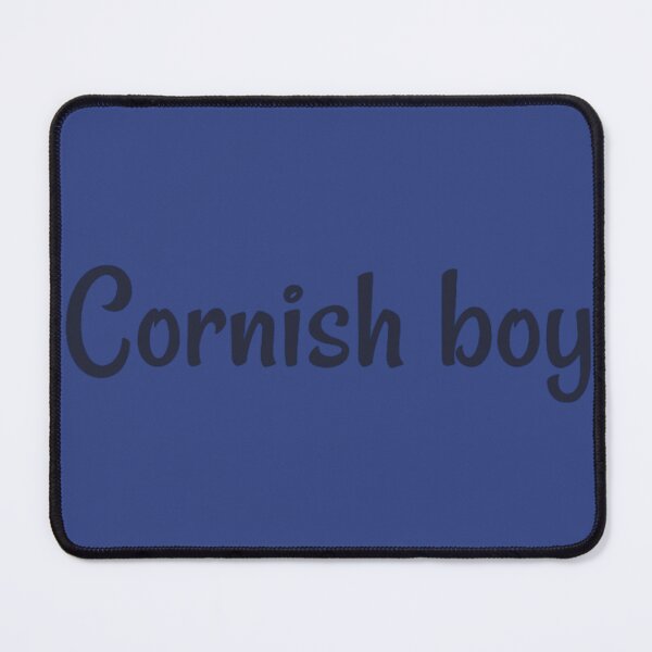 Item preview, Black Cornish boy  on blue  designed and sold by PiskieChicGifts.