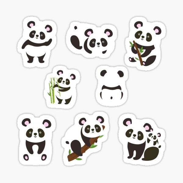Item preview, Cute Panda Set designed and sold by graphic-genie.