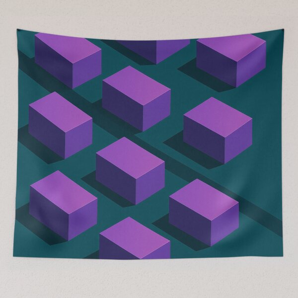 Item preview, Radiant floating purple cubes designed and sold by Sigtrix.