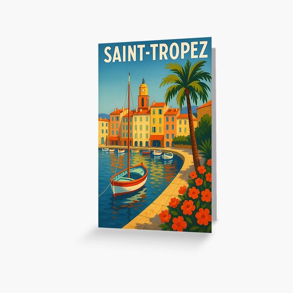 Item preview, Colorful Waterfront in Saint-Tropez, France designed and sold by Places On Earth.