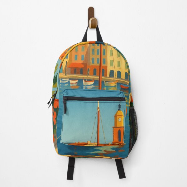 Item preview, Colorful Waterfront in Saint-Tropez, France designed and sold by Places On Earth.