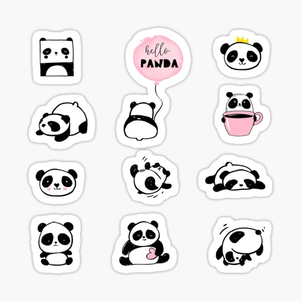 Item preview, Cute Panda Set designed and sold by graphic-genie.