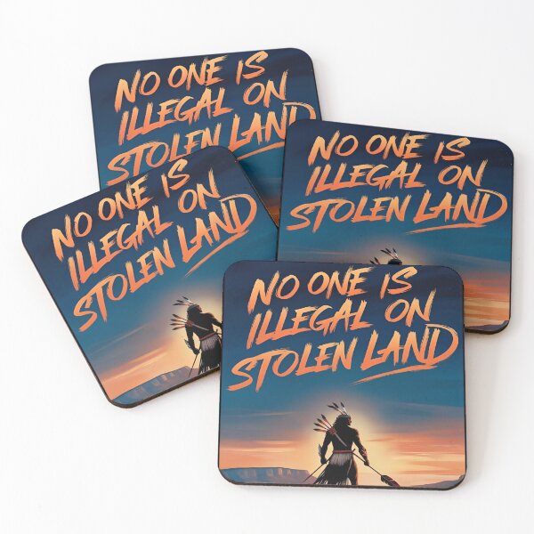 Item preview, Stolen Land Native Warrior Art designed and sold by ChicTrendz.
