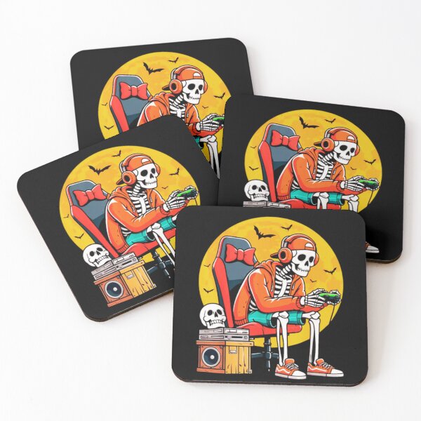 Item preview, Skeleton Gamer Till Death - Funny Halloween Gaming Art designed and sold by Colorful-Garden.