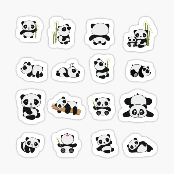 Item preview, Cute Panda Set designed and sold by graphic-genie.