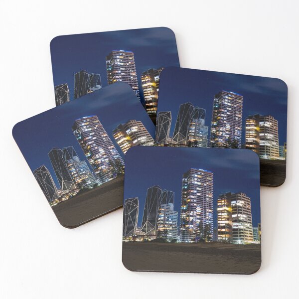 Item preview, Gold Coast City Lights at Night, Queensland, Australia designed and sold by Aure50.