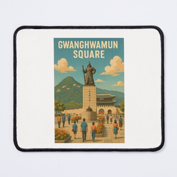 Item preview, Gwanghwamun Square and Admiral Yi in Seoul, South Korea designed and sold by Places On Earth.
