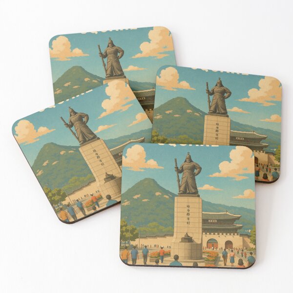 Item preview, Gwanghwamun Square and Admiral Yi in Seoul, South Korea designed and sold by Places On Earth.