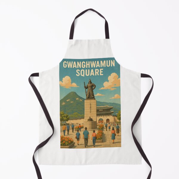 Item preview, Gwanghwamun Square and Admiral Yi in Seoul, South Korea designed and sold by Places On Earth.