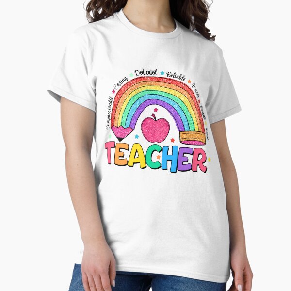 Item preview, Colorful Glitter Rainbow Teacher  designed and sold by Smell  Cloud.