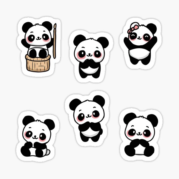 Item preview, Cute Panda Set designed and sold by graphic-genie.