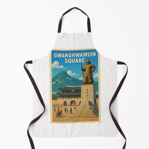 Item preview, Admiral Yi and Gyeongbokgung Gate at Gwanghwamun Square designed and sold by Places On Earth.