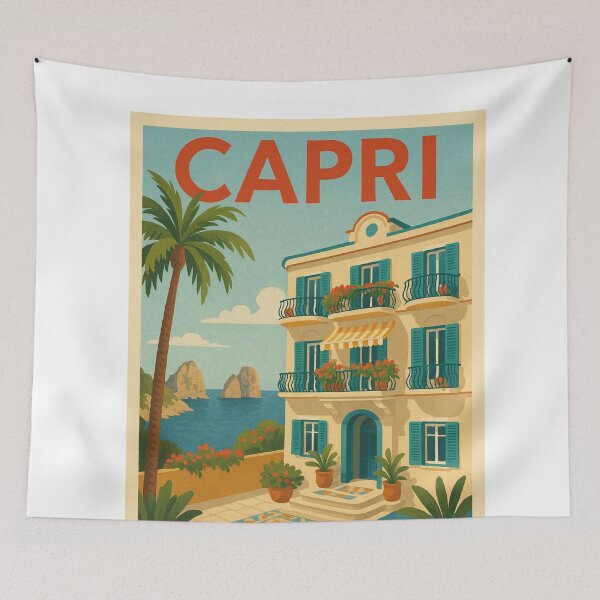 Item preview, Tiberio Palace Balcony Overlooking Capri Coast designed and sold by Aryabek.