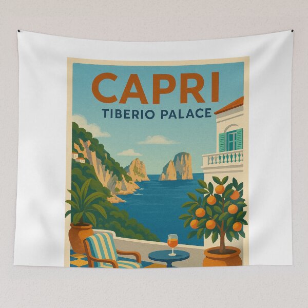 Item preview, Scenic Terrace at Tiberio Palace in Capri designed and sold by Aryabek.