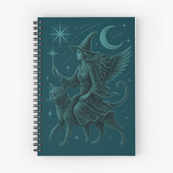 Item preview, Celestial Witch – Riding the Cosmic Cat designed and sold by denis90ch.