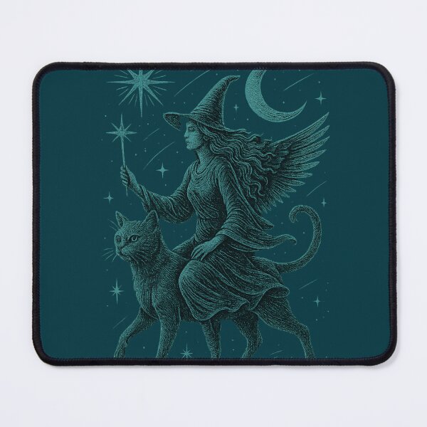 Item preview, Celestial Witch – Riding the Cosmic Cat designed and sold by denis90ch.