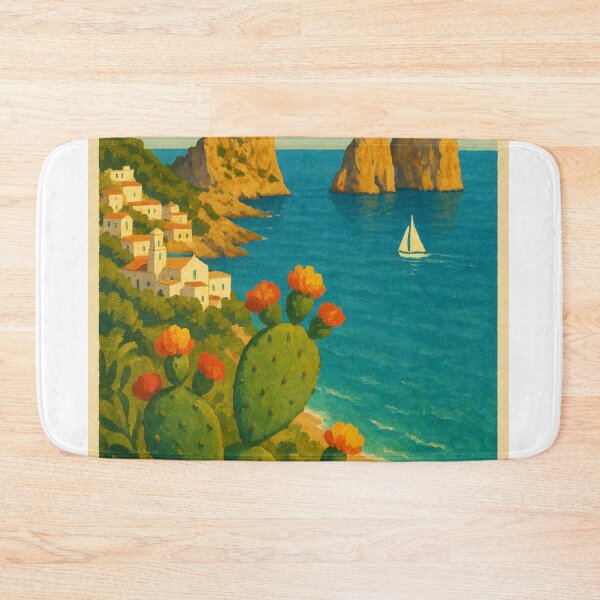 Item preview, Capri Coastline with Faraglioni Rocks and Cactus designed and sold by Aryabek.