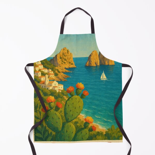 Item preview, Capri Coastline with Faraglioni Rocks and Cactus designed and sold by Aryabek.