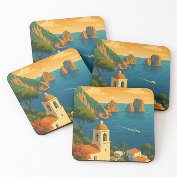 Item preview, Sunset Over Capri and the Faraglioni Cliffs designed and sold by Aryabek.