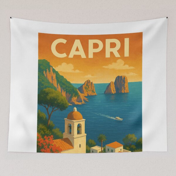 Item preview, Sunset Over Capri and the Faraglioni Cliffs designed and sold by Aryabek.