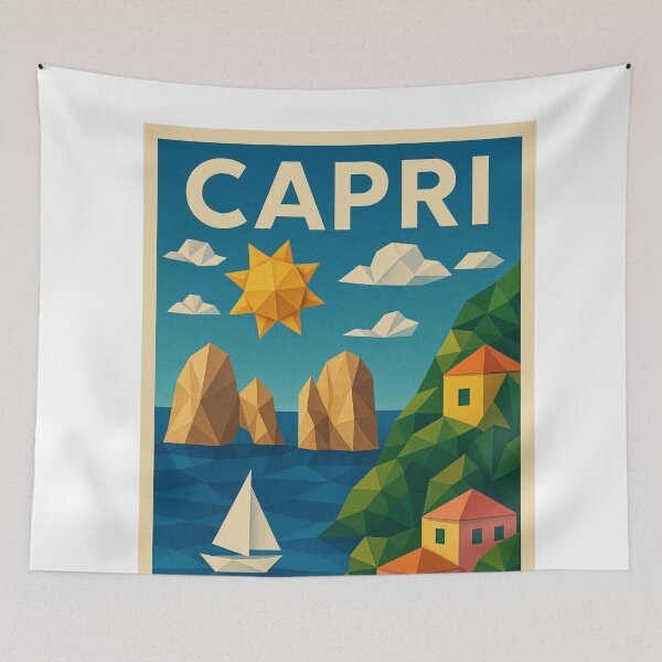 Item preview, Low-Poly Geometric Landscape of Capri designed and sold by Aryabek.