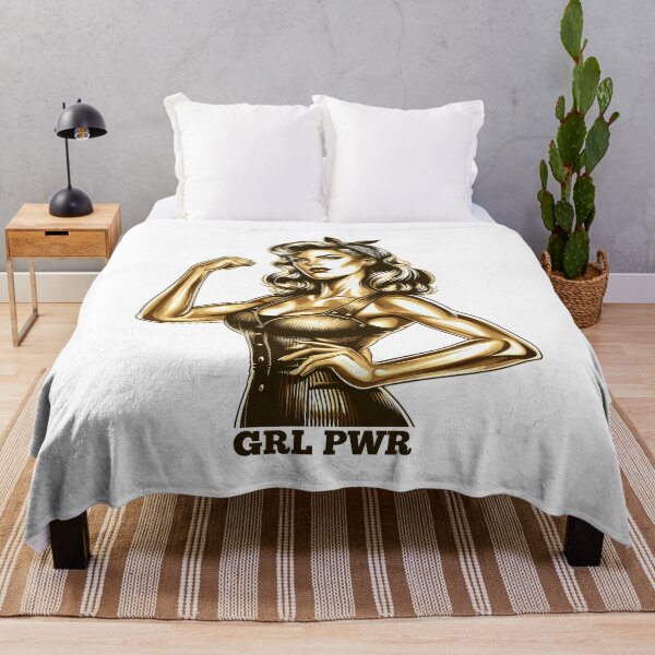 Item preview, Strong Woman GRL PWR Rockabilly Gold Gift designed and sold by Pineapple-Tree.