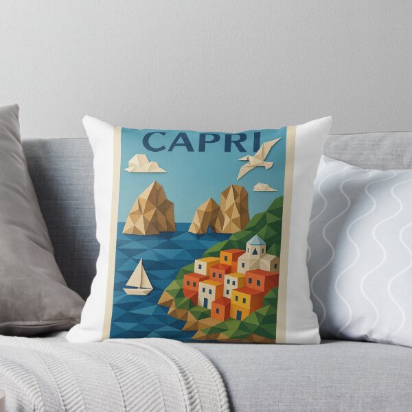 Item preview, Polygonal Capri with Faraglioni and Colorful Town designed and sold by Aryabek.