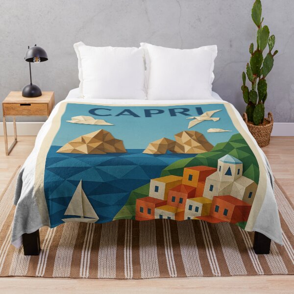 Item preview, Polygonal Capri with Faraglioni and Colorful Town designed and sold by Aryabek.