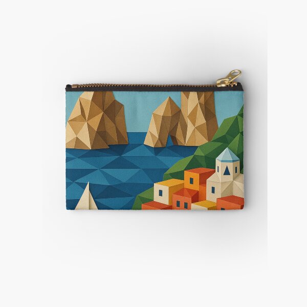 Item preview, Polygonal Capri with Faraglioni and Colorful Town designed and sold by Aryabek.