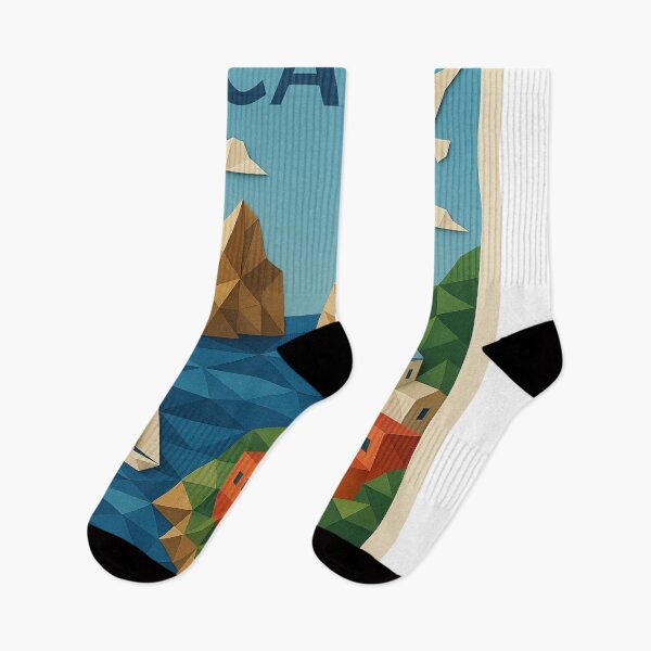 Item preview, Polygonal Capri with Faraglioni and Colorful Town designed and sold by Aryabek.