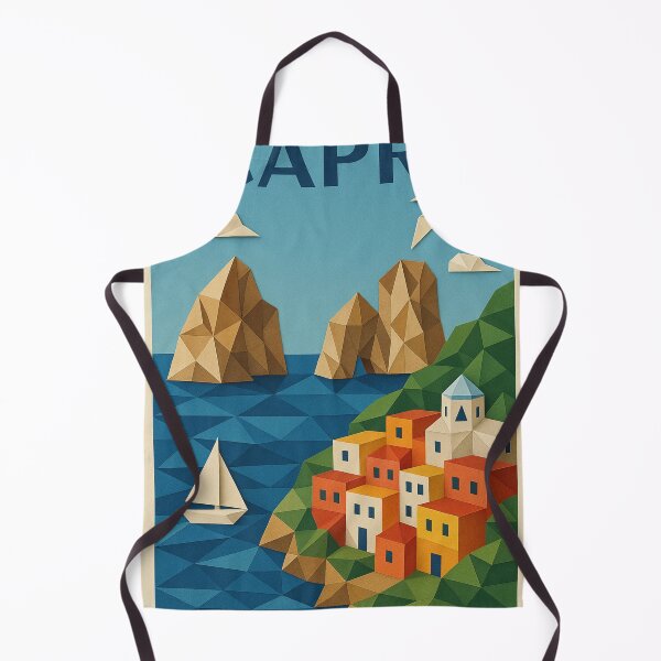 Item preview, Polygonal Capri with Faraglioni and Colorful Town designed and sold by Aryabek.